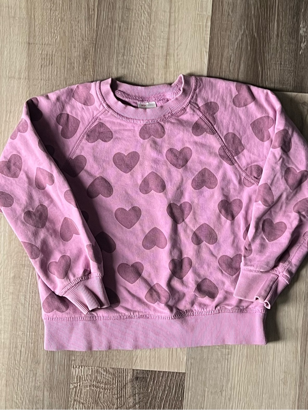 Hanna Andersson Purple Heart Sweatshirt Cotton size 6-7